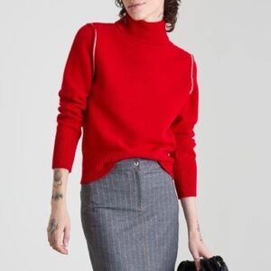 NWOT Marella by Max Mara Label-cut Turtle-neck Wool Sweater Size:L US6/8 Spring